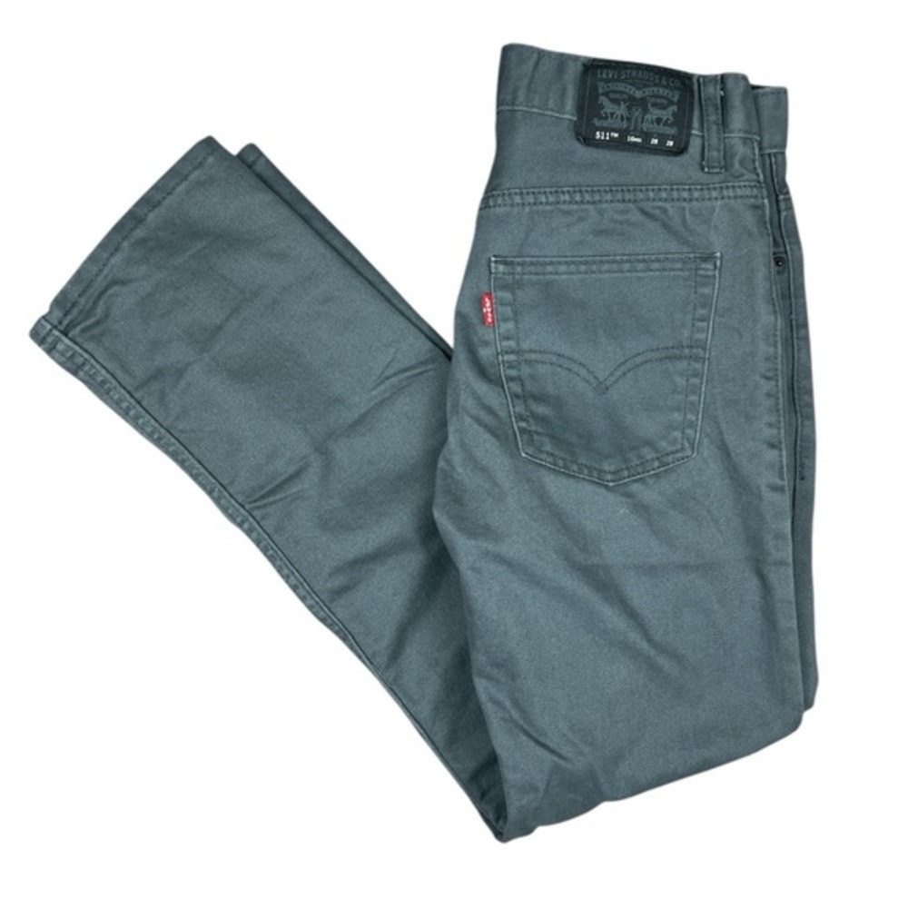 Levi's 511 Slim Jeans Boys Size 16R 28x28 Dark Gray Denim Excellent!